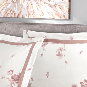 Set Lenzuola Matrimoniale Sopra Sotto e Federe con Stampa Garrini Sophie Rosa