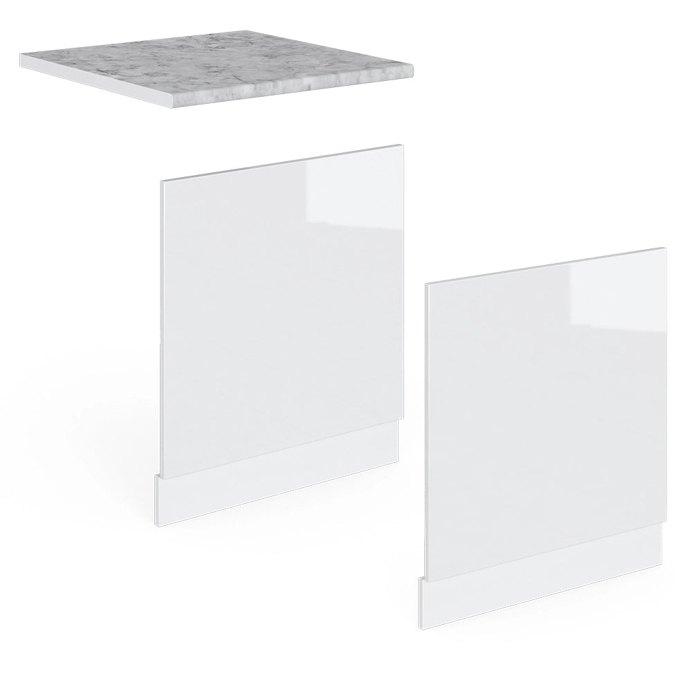 Vicco Pannello frontale Bianco lucido 60 cm , PL Marmo