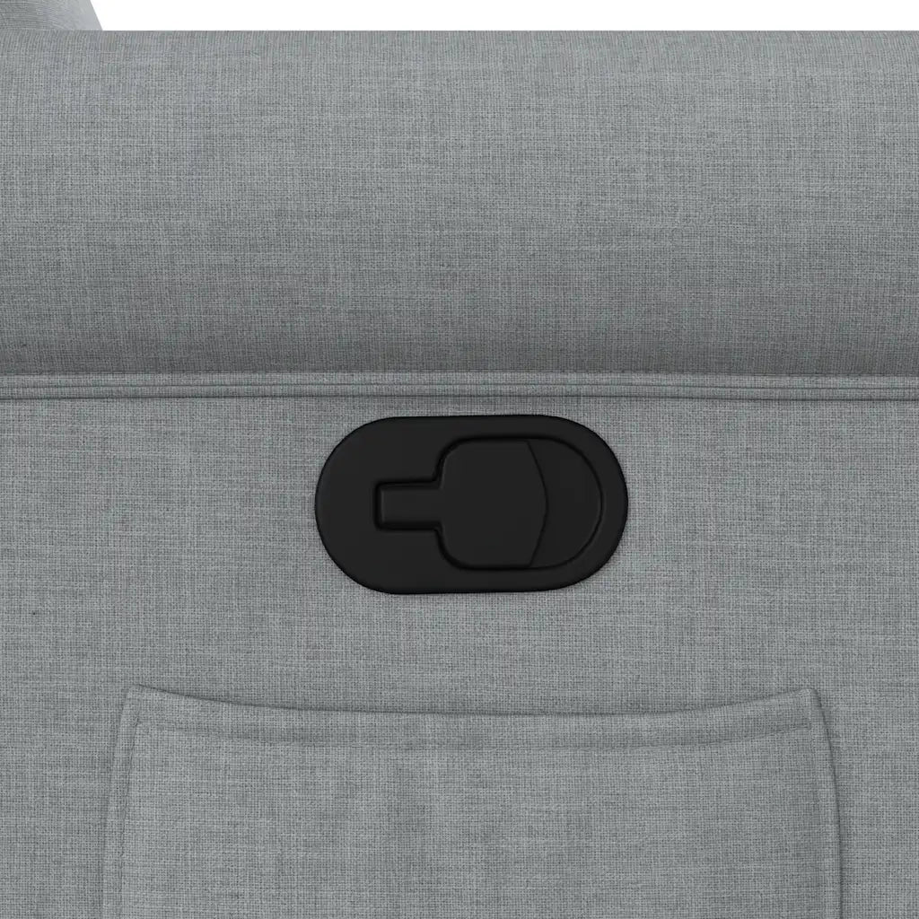 Divano Sedia-Poltrona Reclinabile in Tessuto Grigio Chiaro 396068