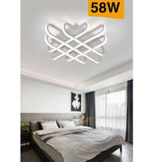 Trade Shop - Plafoniera Da Soffitto Led 58 W Lampadario Moderno Luce 6500k 4000k 3000k C41-b - -bianco Naturale      -