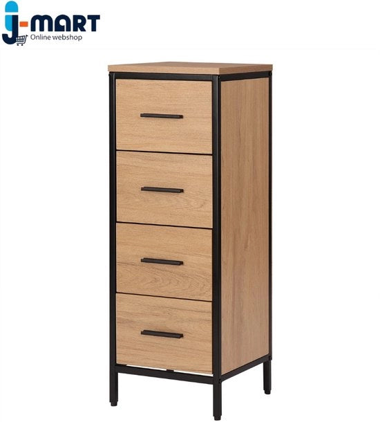 Cassettiera da bagno - Mobili da bagno - Cassettiera da bagno a colonnina alta - Cassettiera da bagno con 4 ante - 30 x 30 x 82 cm (L x P x A)