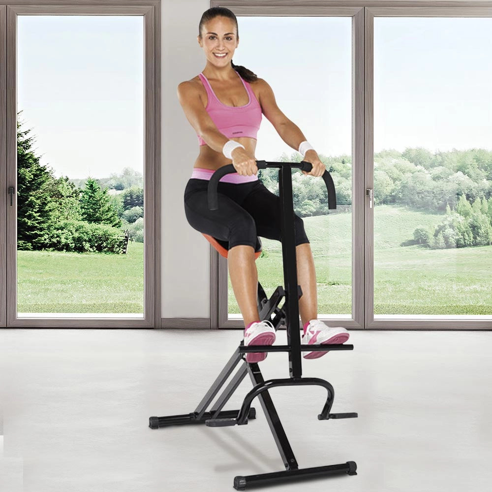 Attrezzo Total Fitness Allenamento Palestra Cardio Addominali Crunch Pieghevole Struttura in Acciaio Inox