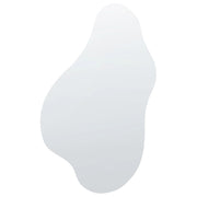 Specchio da parete argento 46 x 76 cm forma irregolare appeso decorazione corridoio