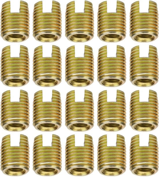 Inserto a vite a se avvitare 20 pezzi - Vite a se avvitare in acciaio di carbonio - Antivibrazioni - Facile da installare - Alta resistenza al tempo - Inserto vite a se avvitare 

Specifiche tecniche: 
- Materiale: acciaio di carbonio
- Quantità: 20 pezzi