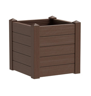 Fioriera da Giardino 42x42x40 cm in Polipropilene Trama 001 Moka Marrone Scuro