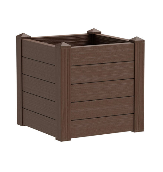 Fioriera da Giardino 42x42x40 cm in Polipropilene Trama 001 Moka Marrone Scuro