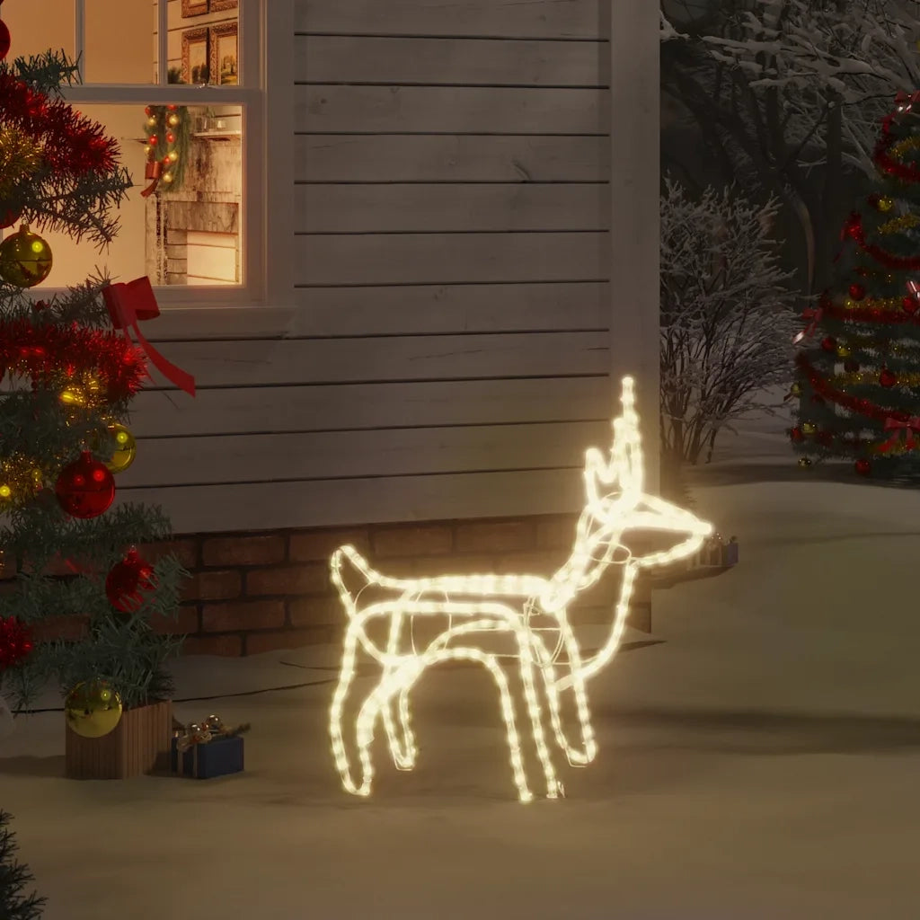 Figure Natalizie Renne Bianco Caldo 60x30x60 cm 343299