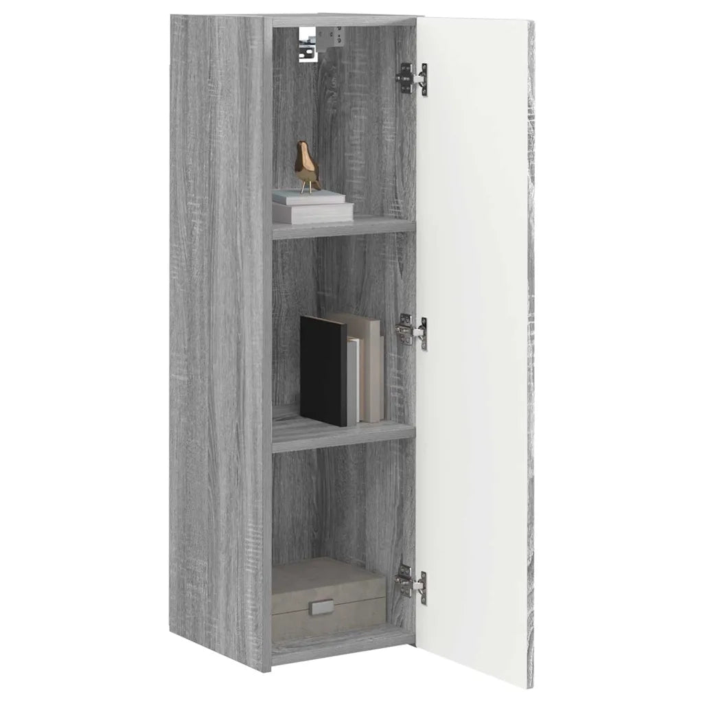 Mobile TV da parete 2 pz-Set di 2 Mobile TV a Muro-Credenza TV Grigio Sonoma 30 x 31 x 100 cm