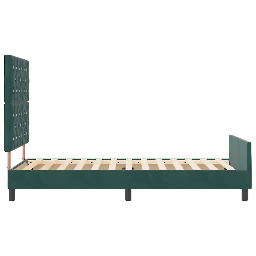 Letto a molle con testiera Verde Scuro 90 x 190 cm Velluto 3344846