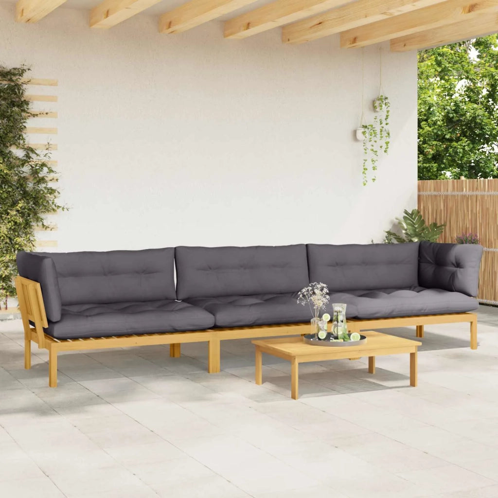 4 Pezzo Unità di divano pallet da giardino