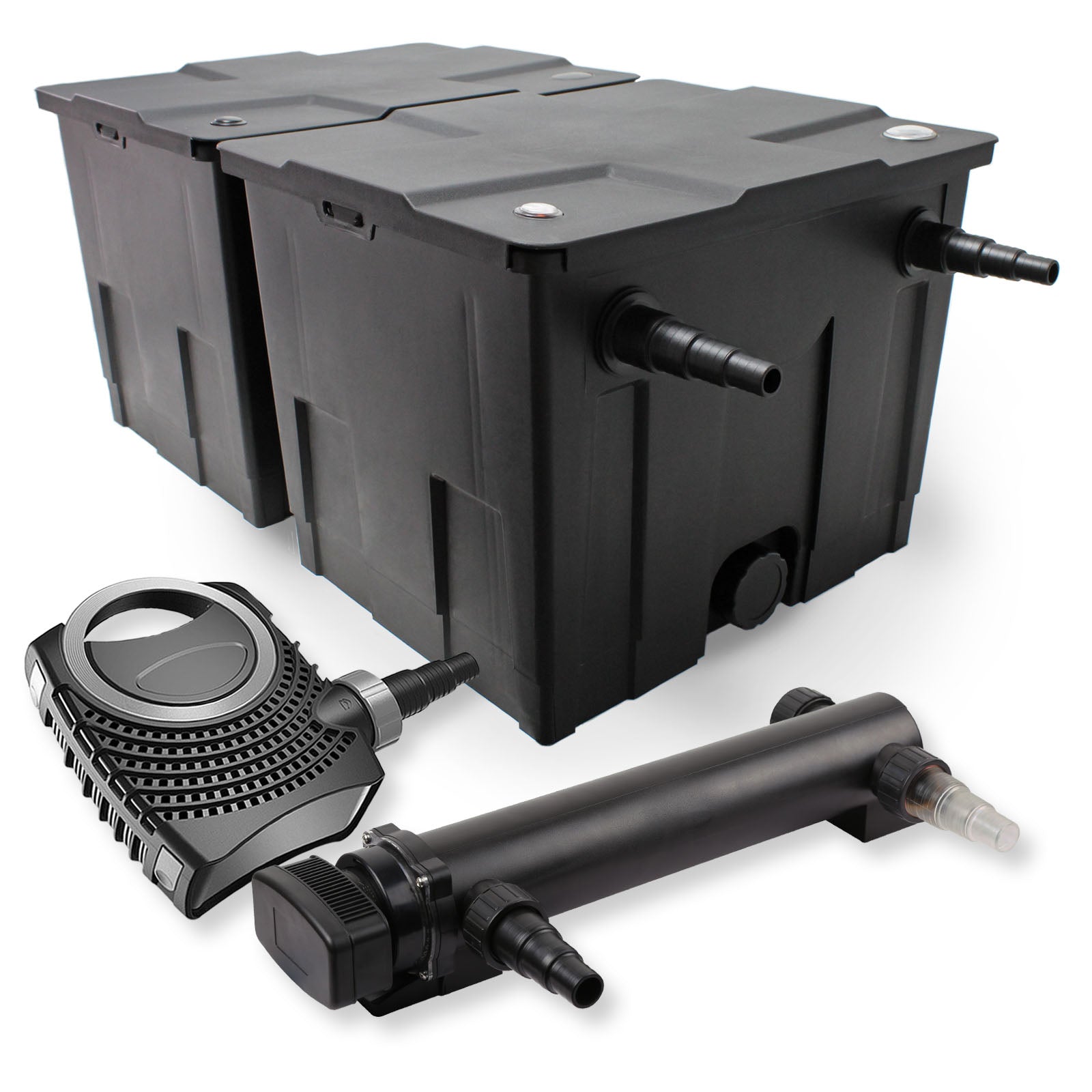 set per laghetti filtro a 2 camere 60000l chiarificatore UVC 3 serie da 36W pompa NEO8000 70W