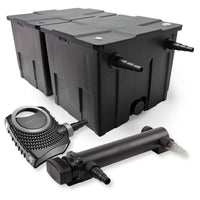 set per laghetti filtro a 2 camere 60000l chiarificatore UVC 3 serie da 36W pompa NEO8000 70W