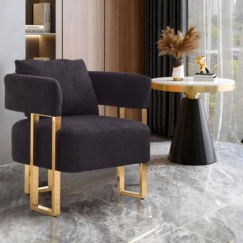 POLTRONA monoseater per soggiorno, balcone o camera, velluto nero