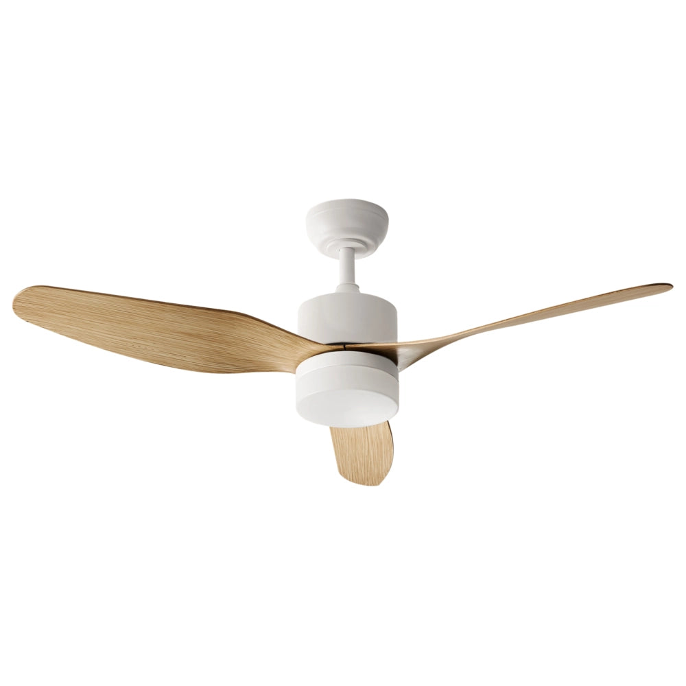 Lampadario con Ventilatore Radiocomandato marrone chiaro 3 velocità timer regolazione della luce