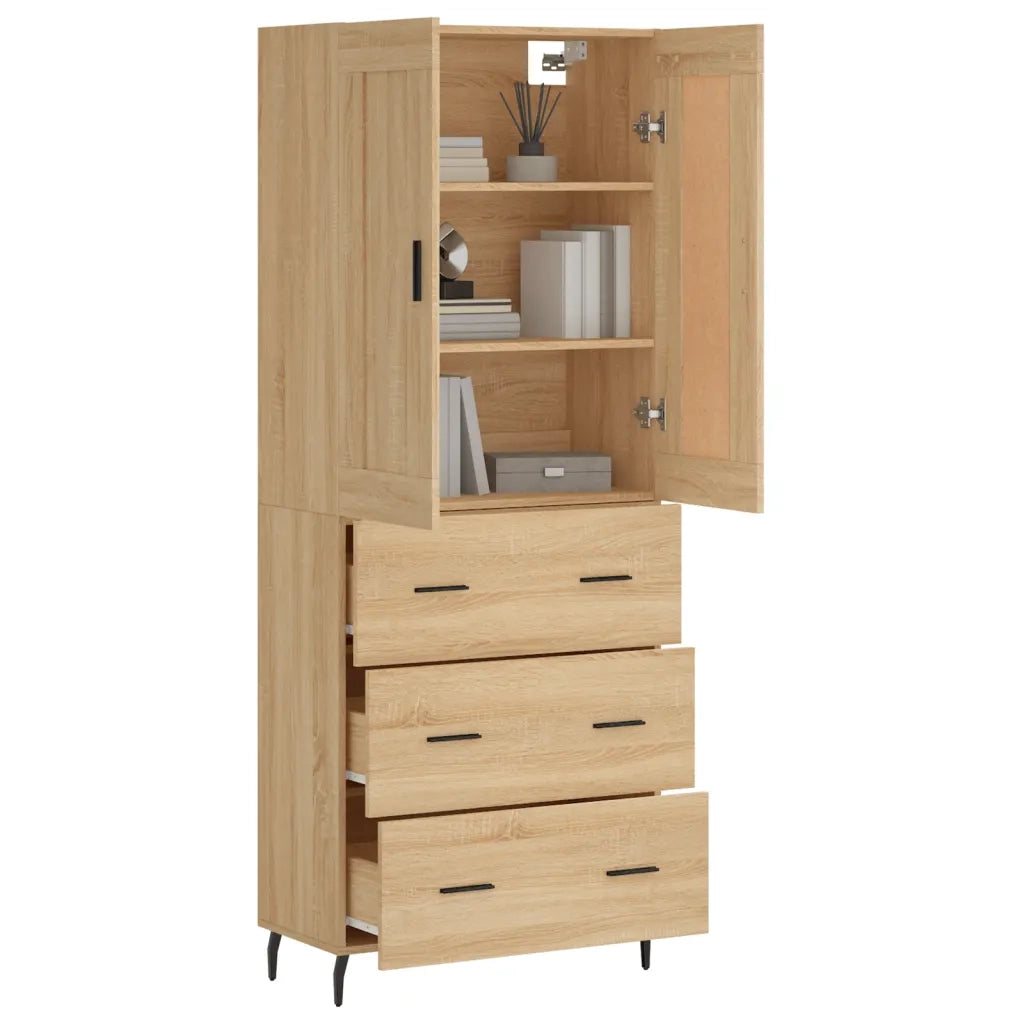 Credenza Rovere Sonoma 69,5x34x180 cm in Legno Multistrato 3199764