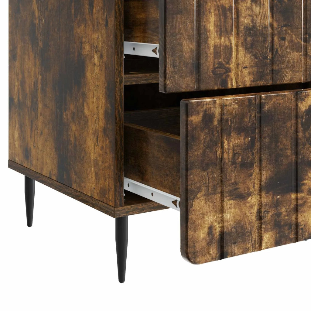 Armadio da Notte con cassetto Rovere Fumo 43x 41 x 68 cm 894330