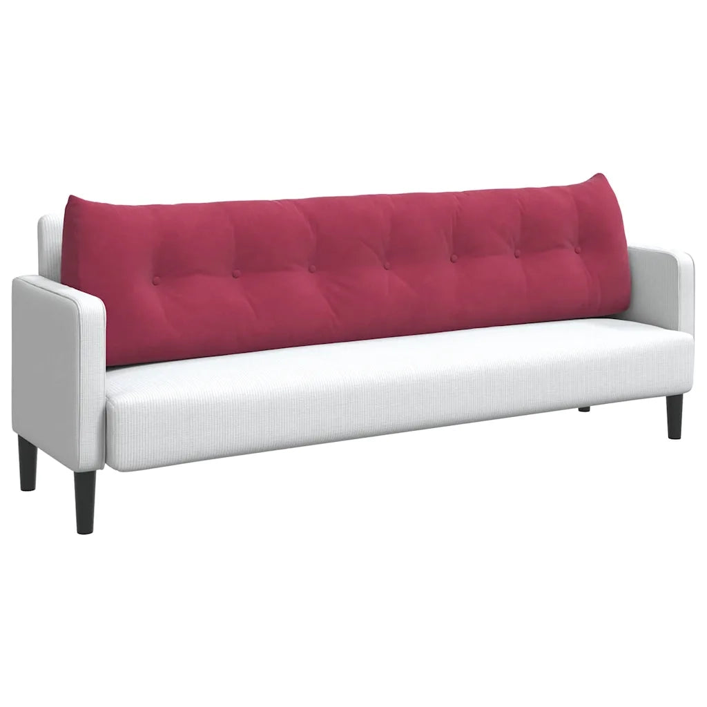 Cuscino per Schiena Rosso Vino 200 x 24 x 50 cm Velluto