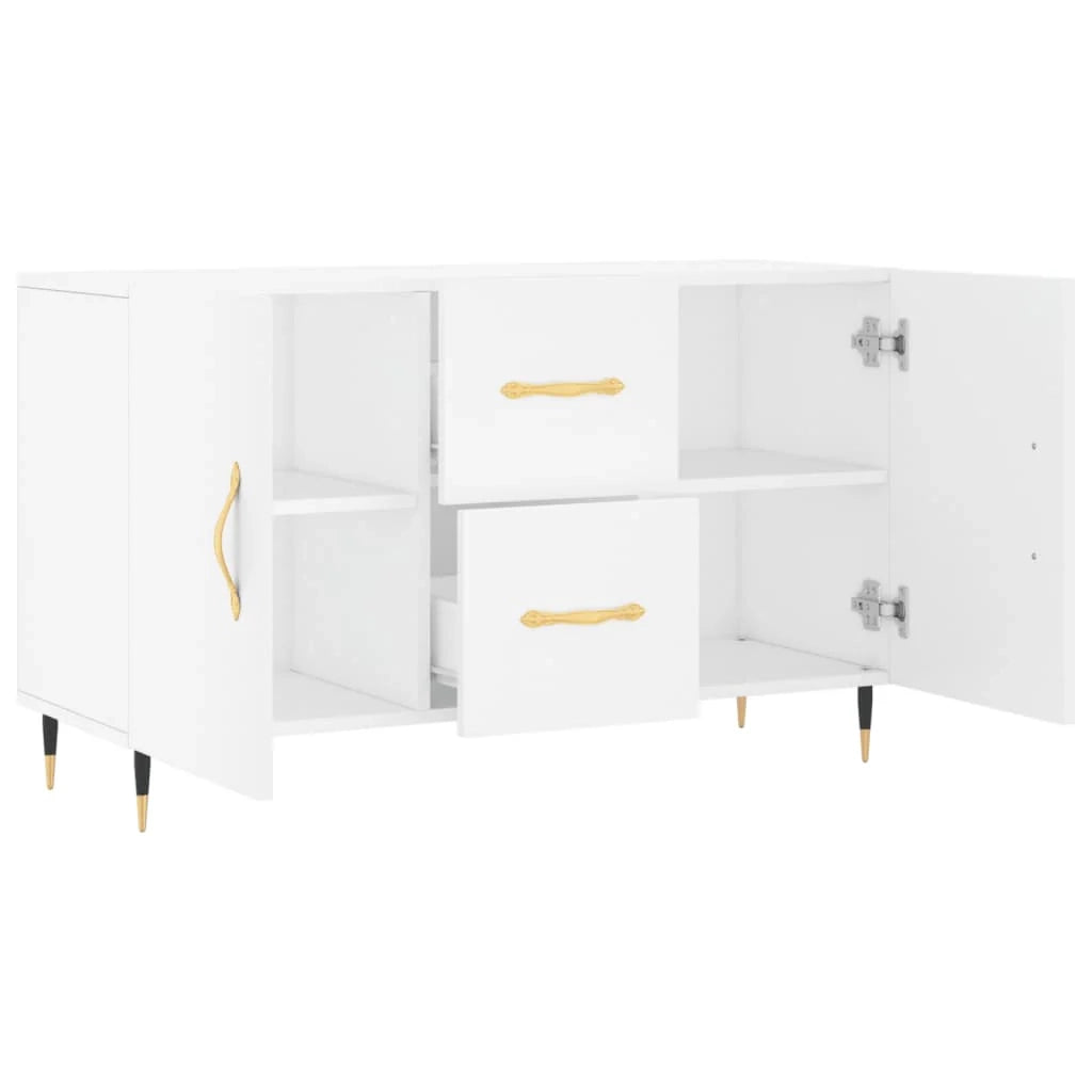 Buffet credenza cassettiera armadio mobile contenitore organizer per cucina soggiorno salotto 100 x 36 x 60 cm legno ingegnerizzato bianco 02_0030159