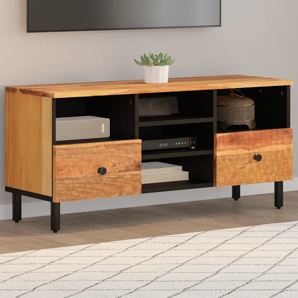 Mobile Porta TV 100x33x46 cm in Legno Massello di Acacia