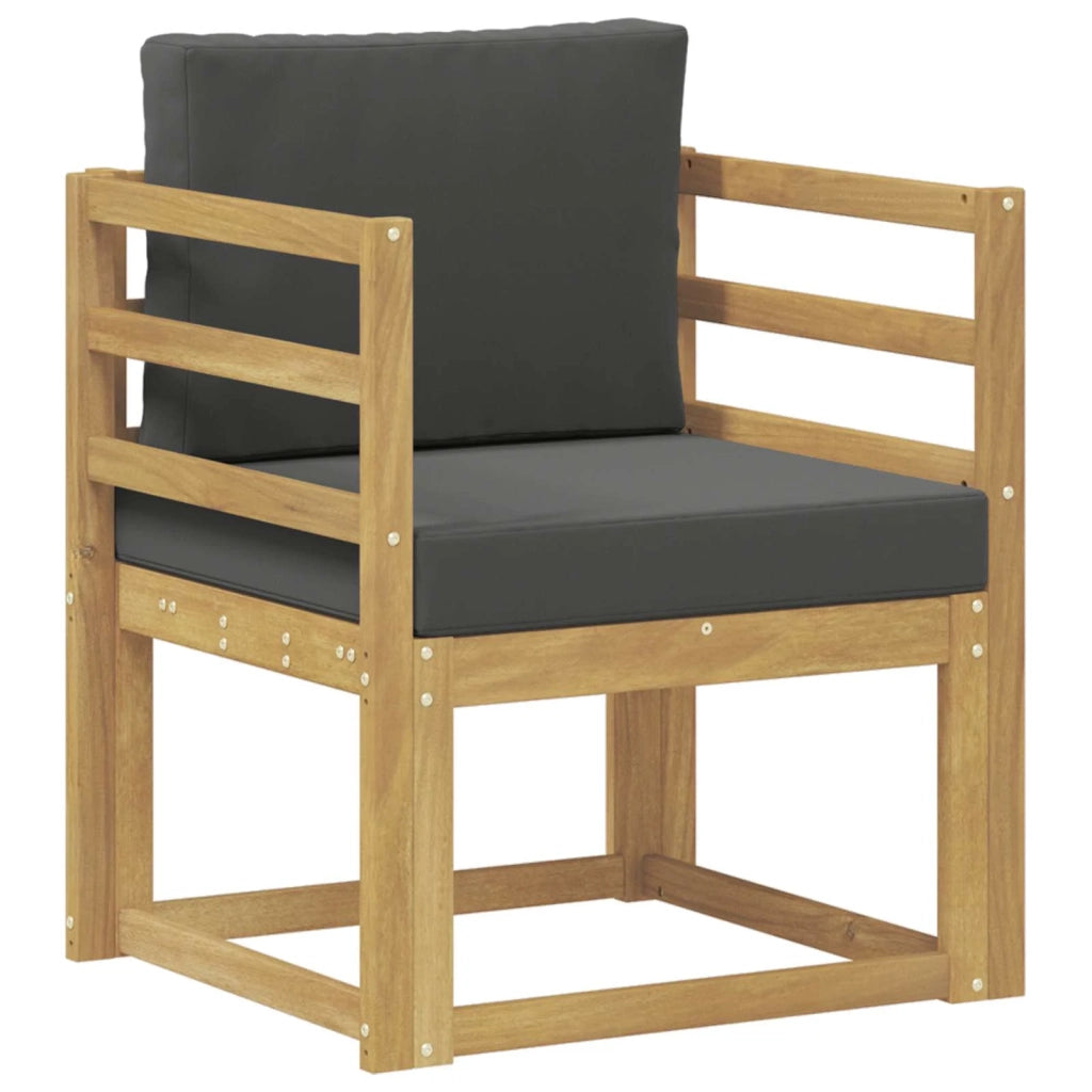 2 Pezzo Set di divani da esterno-Sofa da giardino Poliestere Bianco e Antracite 937835