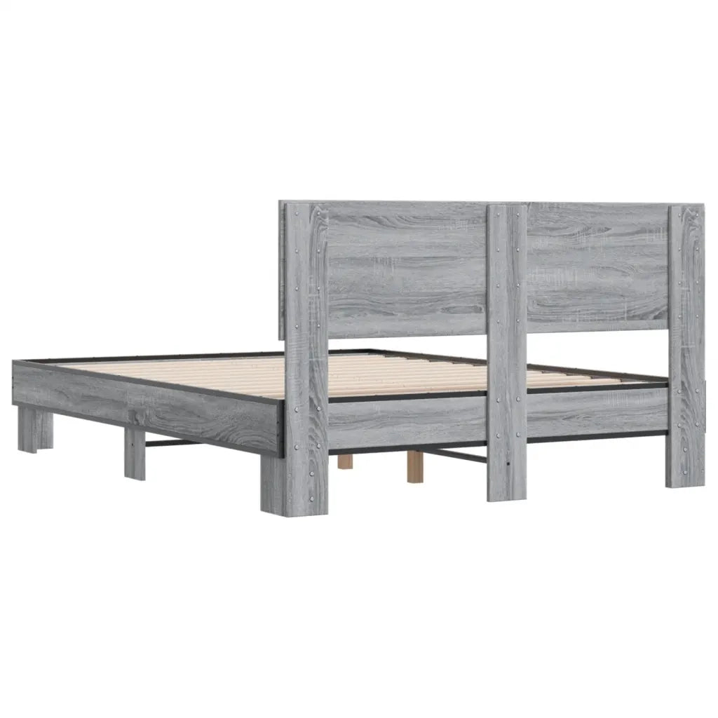 Giroletto Grigio Sonoma 140x190 cm in Legno Multistrato Metallo 3280215