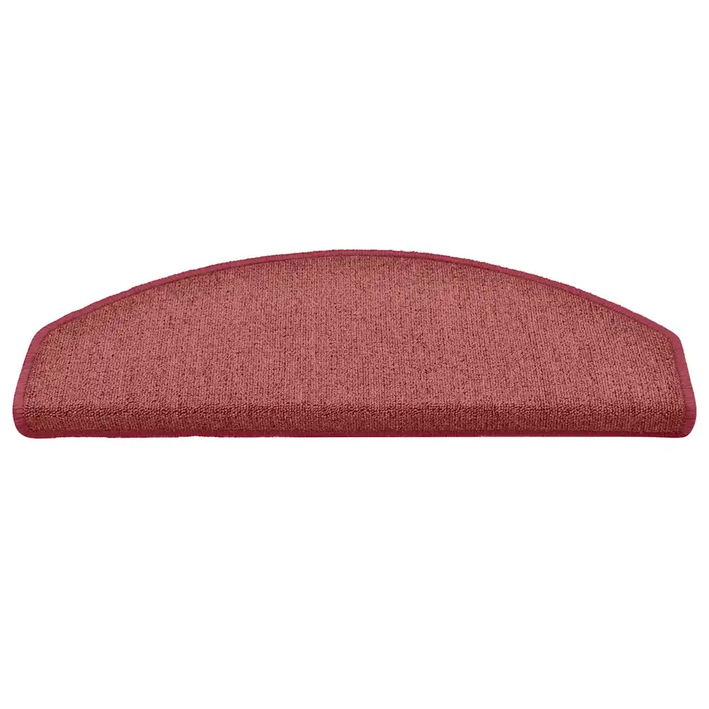 vidaXL Tappetini per scale 30 pz 65x24x4 cm Bordeaux Semicircolari Grandi