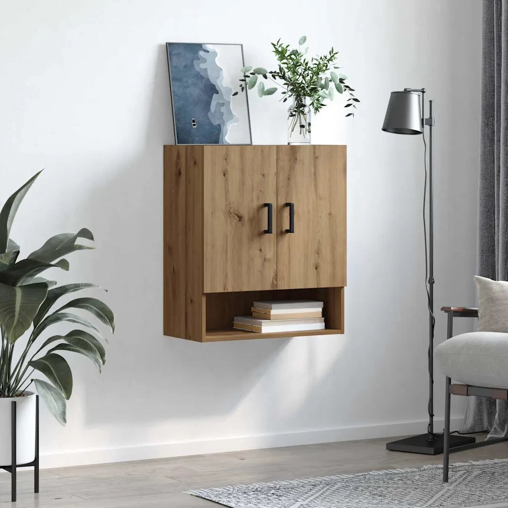 Armadietto a Muro | Mobile a Parete rovere artigianale 60 x 31 x 70 cm
