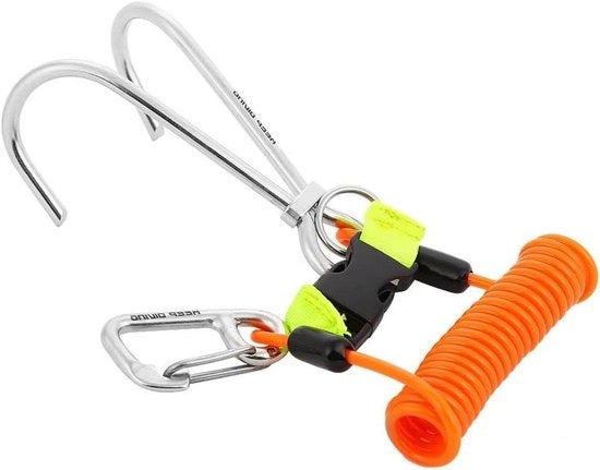 Set di accessori per immersioni premium con ganci in acciaio inossidabile per immersioni - Accessori oceanici arancioni