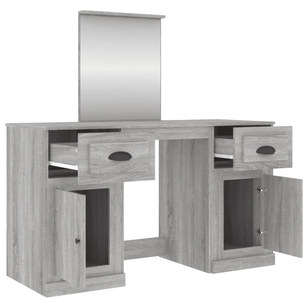 Toeletta di design con specchio 130 x 50 x 132,5 cm grigio Sonoma 02_0006316