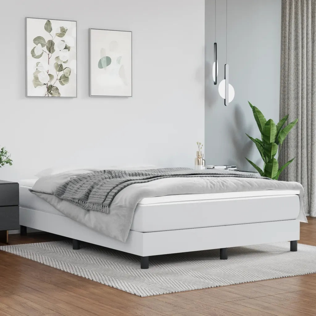Materasso a Molle Insacchettate Rigidità Media Bianco 140x200x20 cm in Similpelle 347803