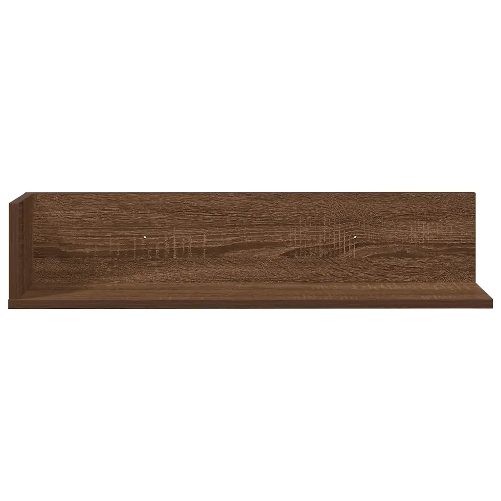 Mensole da Parete 2pz Rovere Marrone 75x16,5x16,5 cm Truciolato 860037
