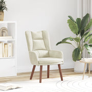 Poltrona Relaxante in Velluto Crema