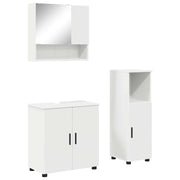 Set di mobili per il Bagno | Armadio da bagno Montaggio a parete 3 pz Bianco