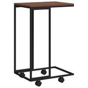 Tavolino da salotto | Tavolino da caff¨¨ | Tavolino da Soggiorno con Ruote Nero 40x30x63,5cm in Legno Ingegnerizzato
