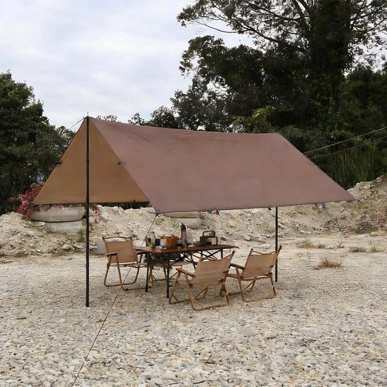 Tenda da Campeggio 10x10ft - Tela Impermeabile - Tessuto Nylon Leggero - Protezione UV - Resistenza al Fuoco - Configurazioni Multiple - Paratia da Tenda
