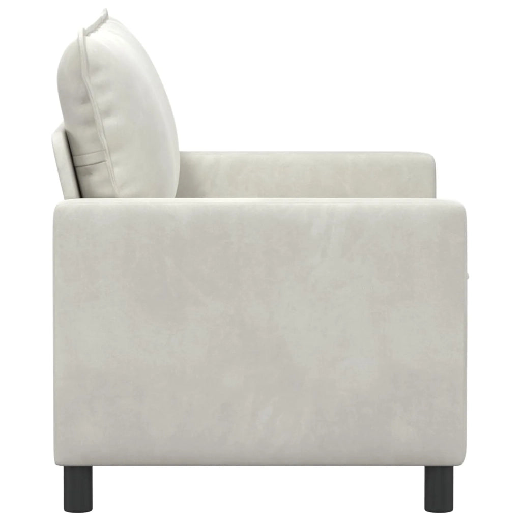 Divano Crema 126 x 81 x 87,5 cm Velluto 42028804