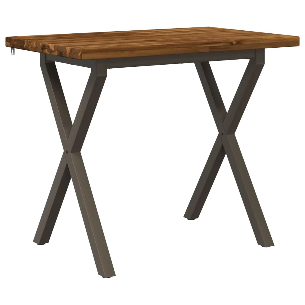 90 x 55 x 75 cm Legno di Acacia Massello Naturale e Caffè 938762