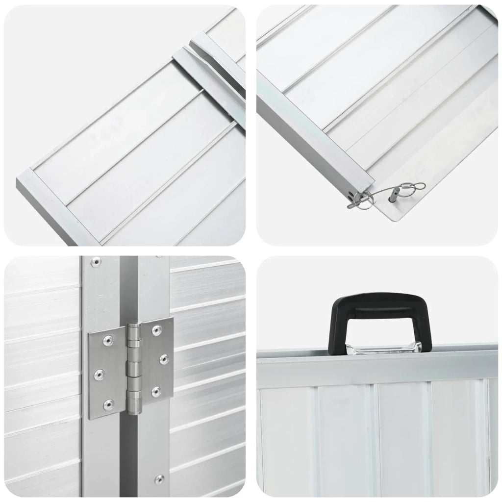 Rampa per sedia a rotelle 270 kg Argento 270 kg Alluminio 42021098