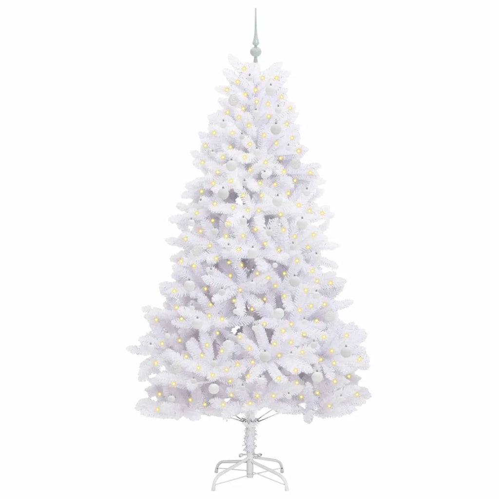 Albero di Natale | Decorazioni natalizie Artificiale con Rami Pieghevoli Bianco 240 cm