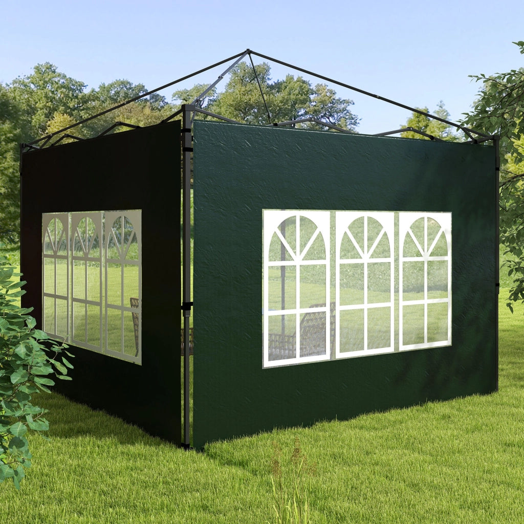 Pareti laterali per gazebo 3x3 m e 3x6 m ¨C zephmum ¨C Verde 293x193 cm