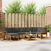 Set di divani da esterno con cuscino 8 pcs Naturale e Antracite