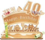 Regalo di Festa in Legno - Sorpresa DIY - 24 x 17,8 x 12,7 cm - Facile da Assemblare