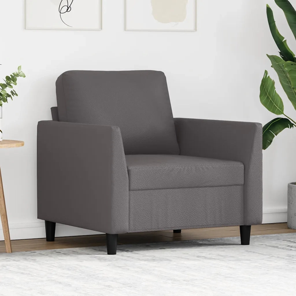 Poltrona-Divano Sedia Grigia 60 cm in Similpelle 261485