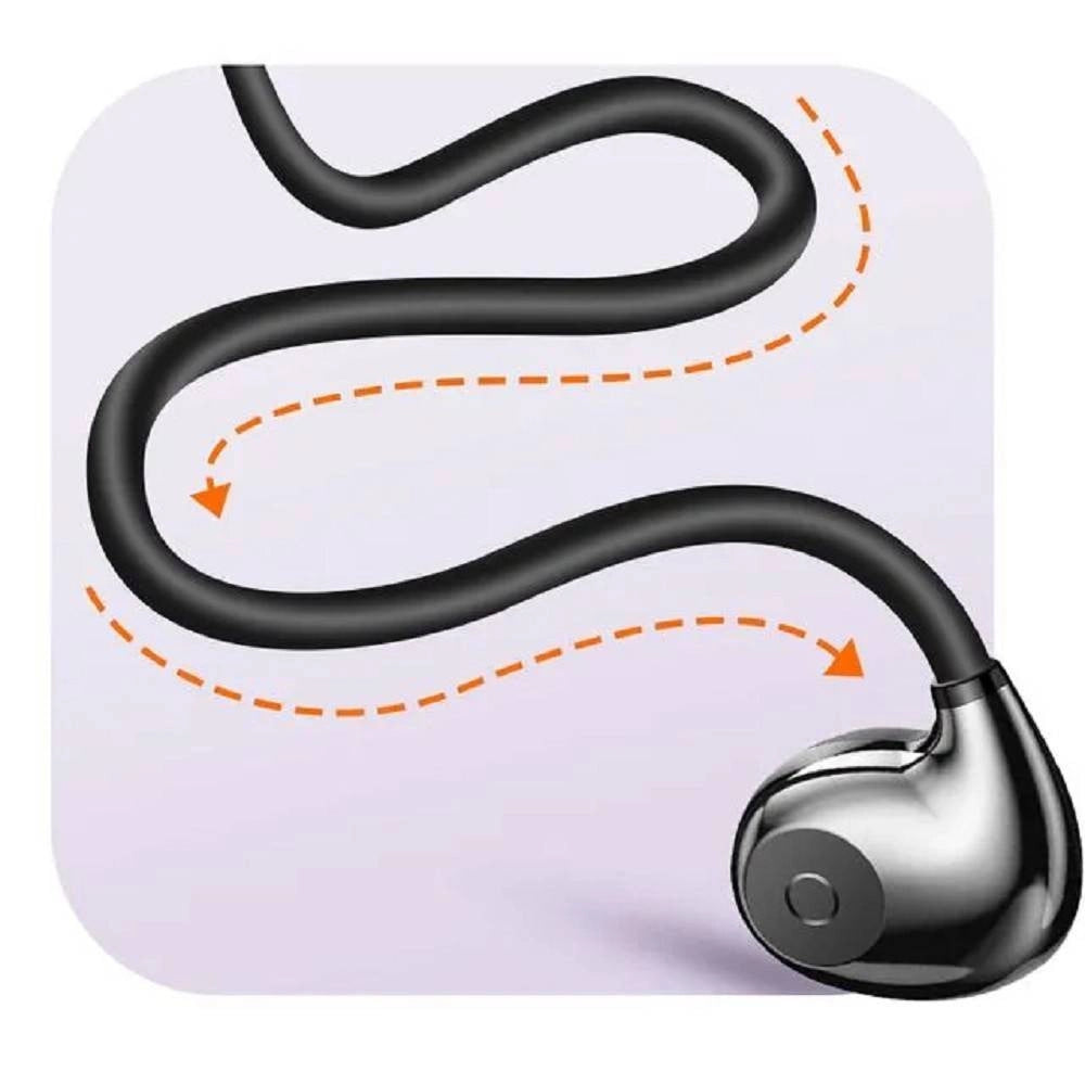 Trade Shop - Auricolari Sportivi Conduzione Ossea Cuffie Bluetooth Senza Fili Hi8 Android Ios -