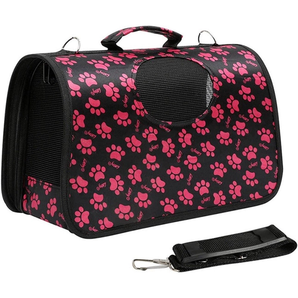 Trade Shop - Borsa Zaino Portatile Pieghevole Viaggio Per Animali Cani Gatti A Tracolla Tg.m -