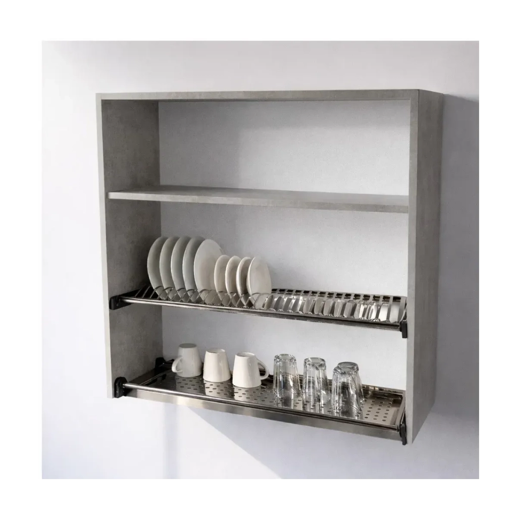 Calandrelli Pensile Scolapiatti H 90 L 80 P 33 cm Cemento