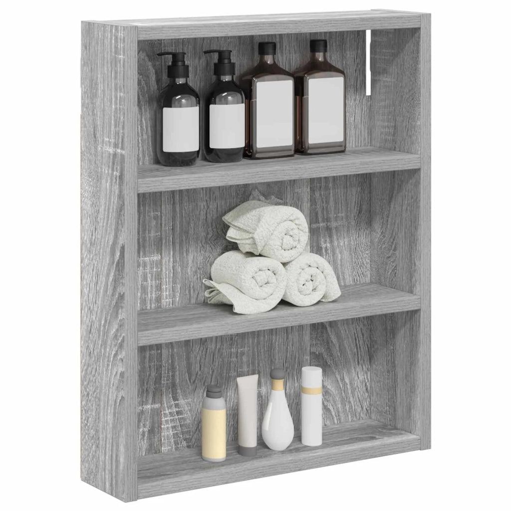 Armadio da bagno a muro Sonoma grigia 40 x 10 x 50 cm 889348