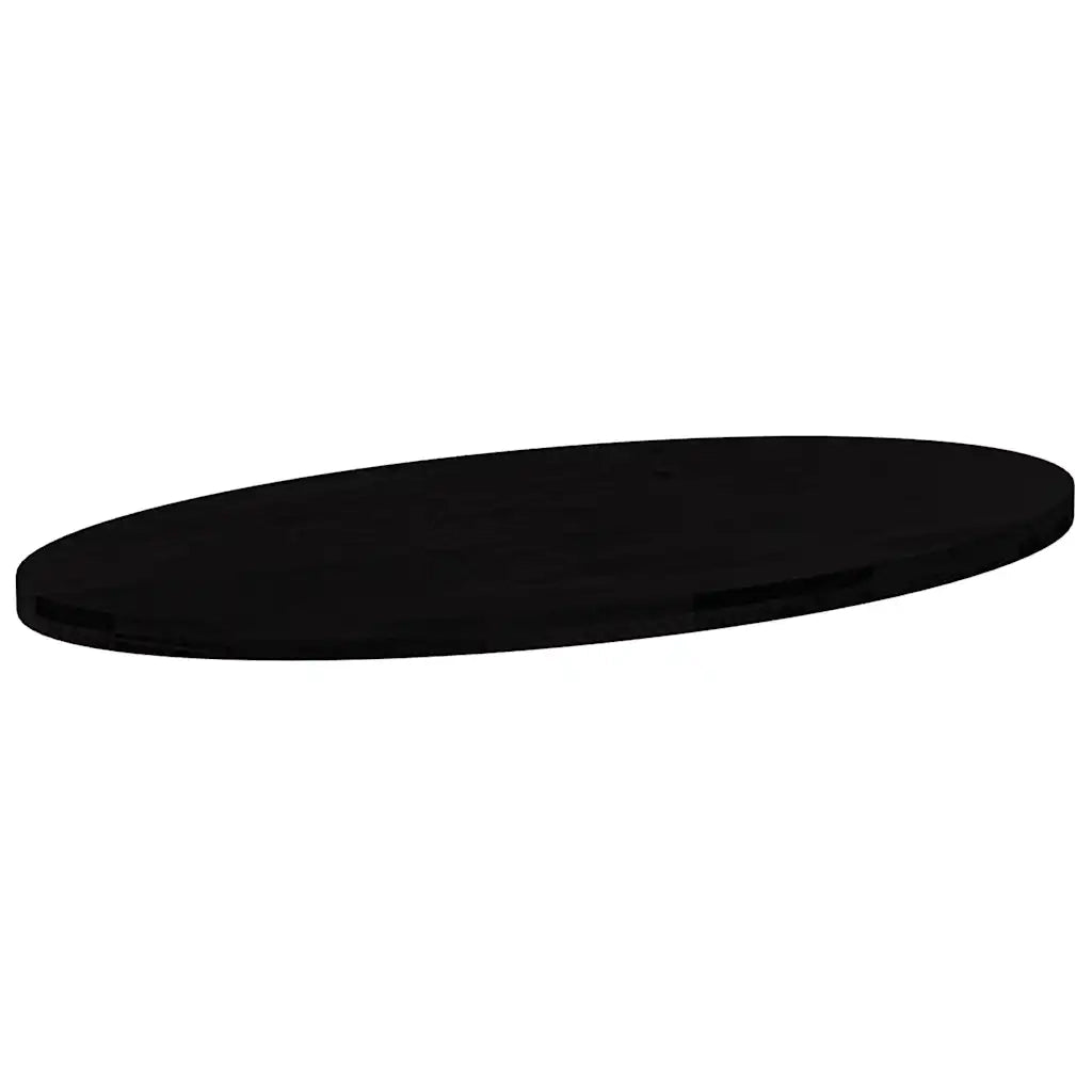 Piano Tavolo Marrone Scuro 120x60x4 cm in Rovere Massello Ovale 4009059