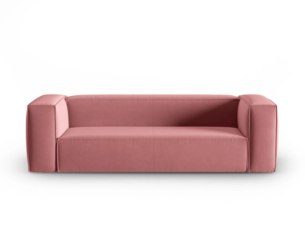 Cosmopolitan Design - Divano "Mackay" 4 posti in velluto salmone 