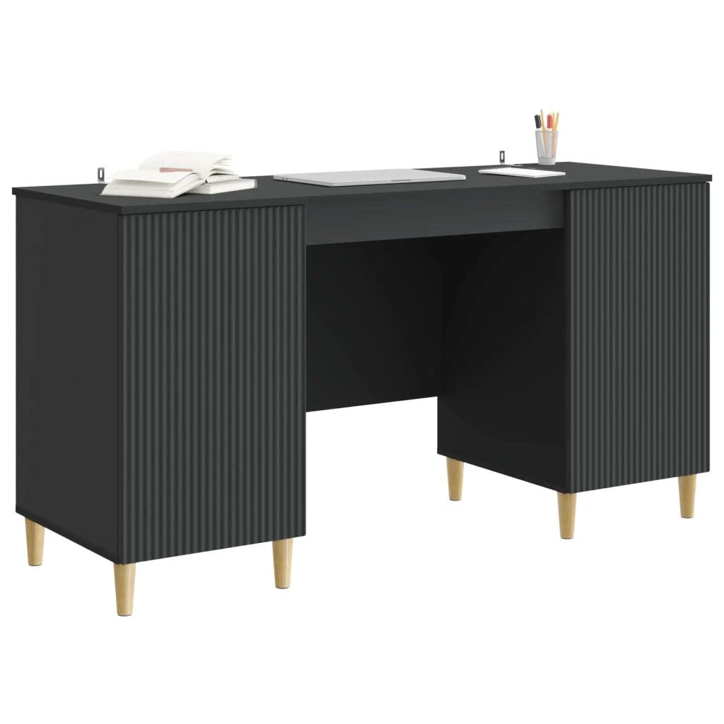 Scrivania Nero 142,5 x 50 x 75 cm Legno ingegnerizzato 3414595